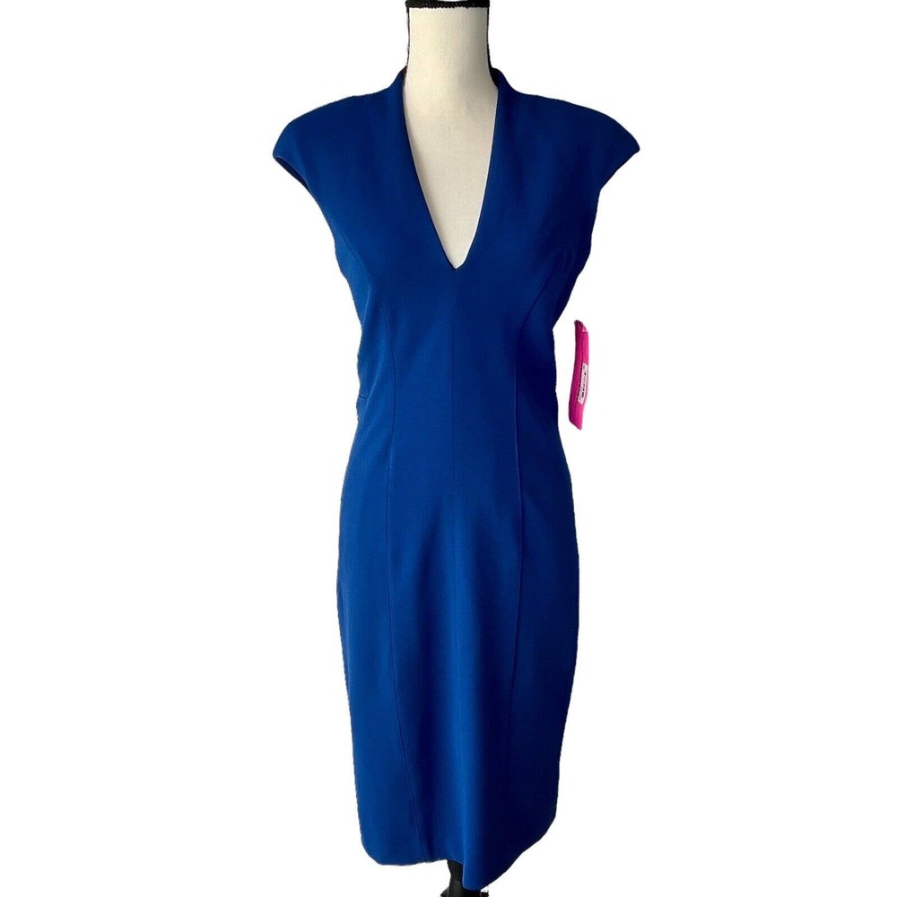 Betsy Johnson NWT Royal Blue Midi Sheath Dress Size 6